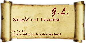 Galgóczi Levente névjegykártya