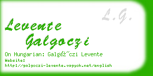 levente galgoczi business card